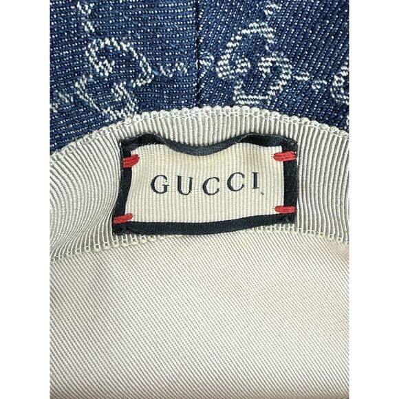 Gucci Blue Denim Wide Brim Hat - Picture 7 of 10
